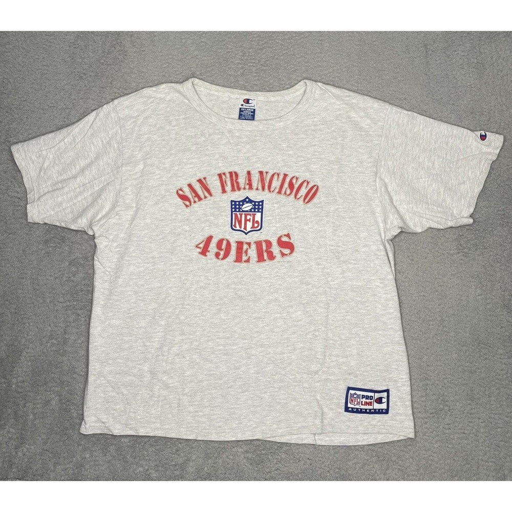 Vintage 90s San‎ Francisco 49ers Pro Line Champion NFL Tshirt Mens 2XL Athletic